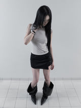 26SS★ [mnem] Corset Detail Mini Skort