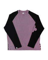 patched raglen t-shirts / blueberry