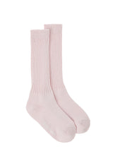 Knit half knee socks - pink  