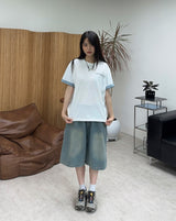 セレン チェック ロールアップ ショートスリーブ Tシャツ