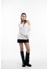 Four seasons low rise banding mini skirt (2 colors)