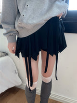 Nasty Unbalanced Shirring Skirt Leggings