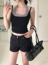 キネアイレットベルテッドショートパンツ