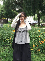Take See-Through Linen Knit Long Sleeve Cardigan