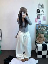 INSIDE-MINK🤍 PINTUCK BASIC LONG WIDE PANTS 🤍🖤🩶3COLOR