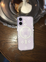 white cross magsafe jelly hard phone case
