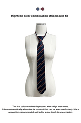 High Teen color combination striped auto tie (2 colors)