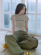 CHESHIRE CAT WOMEN  T-SHIRT_Beige