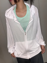 Antale Sheer Oversized Hooded Zip-Up 4color