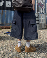 Circular Belt Stitch Cargo Bermuda