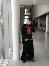 No.1493 D roll-up button KNIT (3color)