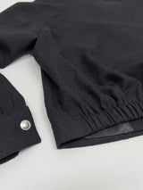 Tweed Zip-Up Blouson Jacket