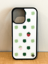 [Glass] Strawberry Clover Case