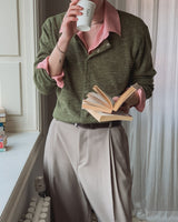 Nova Crop Heathered Round Cardigan