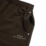 24FW アップサイドダウンベーシックロゴショートパンツ ブラウン