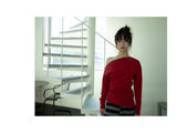 ONE-SHOULDER ELASTIC T (RED)