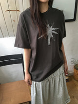 [unisex] ユヒカスターパッチオーバー半袖Tシャツ