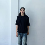 テクスチャード リブ ショートスリーブ Tシャツ