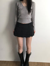 Basic V-neck knitwear (4 colors)