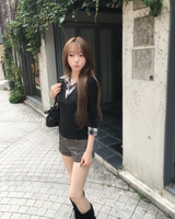 チェックシャツレイヤードTシャツ