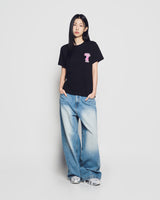 25FW WOMAN ファジーフォントラビット半袖Tシャツ