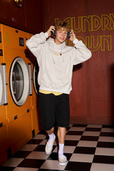 Concept College Cursive Logo Waffle Hoodie / Melange Gray [Unisex]
