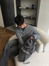 カルリブヘンリーネックボタンロングスリーブ 3C
