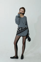 ULTRA WARM LONG T-SHIRT_MELANGE GRAY