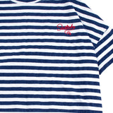 ワイドクロップインディゴストライプショートスリーブTシャツ (FOR WOMAN)_SYS7TS59BU