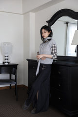 Muffler half soft knit