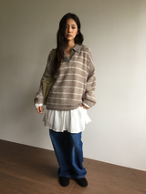 Raye V-neck Blouse Dress (2color)