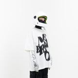 HIERARCHY STUDIOS New Error - ホワイトぼかしオーバーサイズTシャツ
