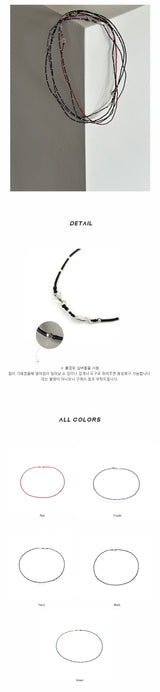 [CCNMADE] Dragon Silver Ball Necklace(5color)