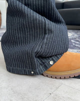 Eiffel studded striped denim pants