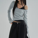 [Rintoa] Boat Neck Long-Sleeve T-Shirt - 8 Colors