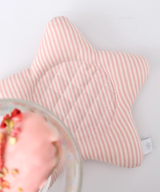 fluffy star plate - strawberry latte