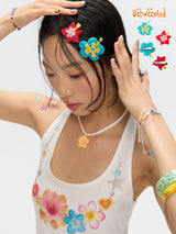 BETWEENAND オリジナルデザインユニークフサンフラワーサイドヘアクリップクリップヘアバンドエッジクリップヘアアクセサリー