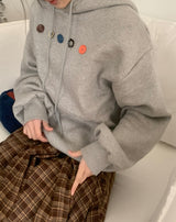 リュティン ボタンオーバー ブラッシュド フーディー
