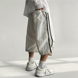 Lever Nylon Track Knee Pintuck String Bermuda Pants (3 colors)