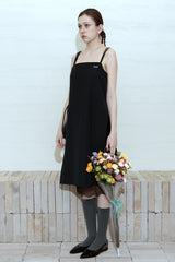 DEEP SLIT DRESS_NAVY