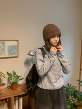 Helgue Wool Button Knit Beanie