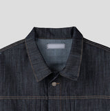 Friendly Pintuck Trucker Denim Jacket