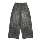 ディットスナップボタンレオパードワイドパンツ