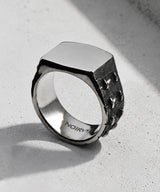 NR-304 Square Stud Signet Ring