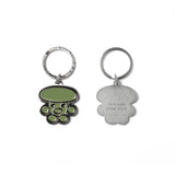 Graphic metal keyring