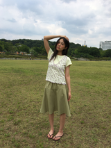 Tilt strap midi skirt (3color)
