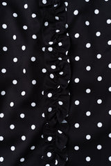 Dot frill skirt_black
