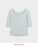 [MADE/6colors] ミルドコットン 4スリーブTシャツ