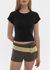 [B-BASIC] Cool Standard Round Crop Short Sleeve T-shirt (2SIZE)