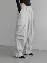 (Unisex) Lukin Big Pocket Cargo Wide Pants